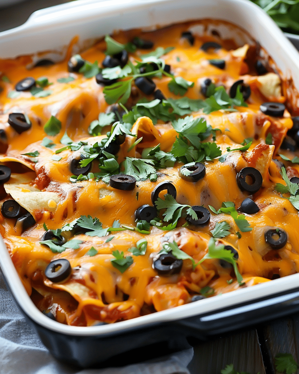 Potato and Black Bean Enchilada Casserole