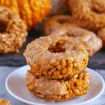 Pumpkin Rice Krispie Donuts