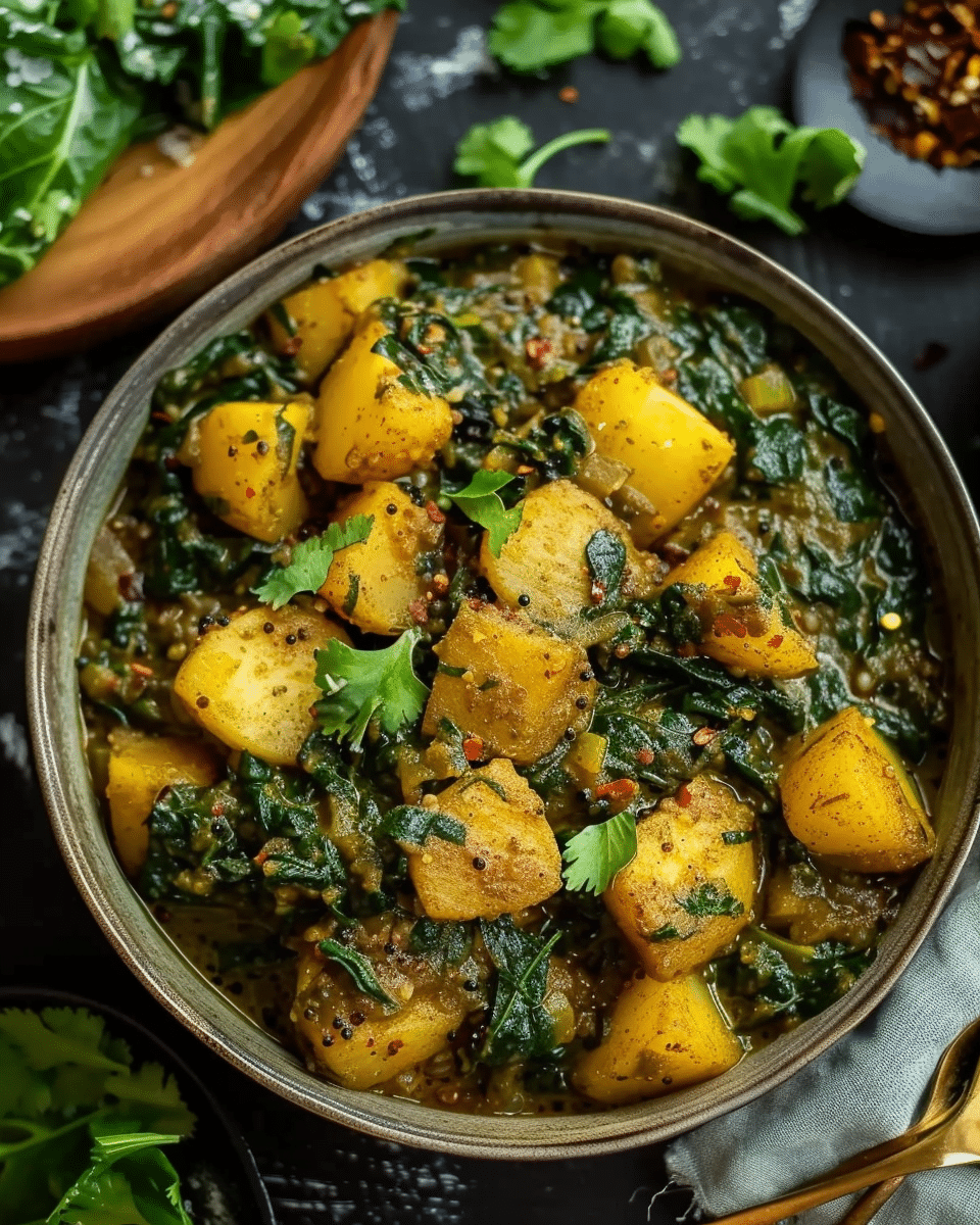 Saag Aloo (Spinach and Potato Curry)