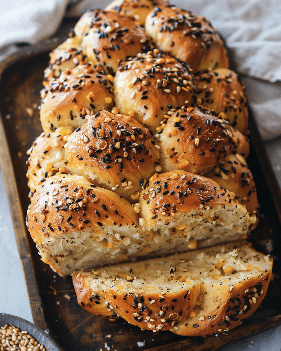 Seeded Corn and Onion Bubble Loaf