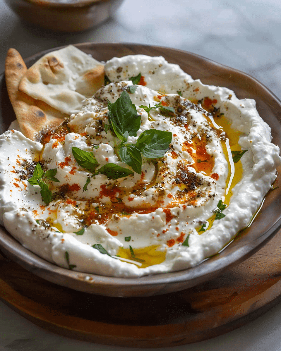 Sizzling Achaari Labneh Dip