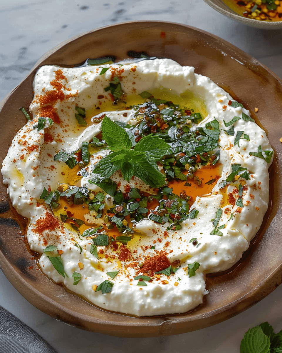 Sizzling Achaari Labneh Dip
