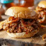 Sloppy Joes with Spicy Crispy Onions