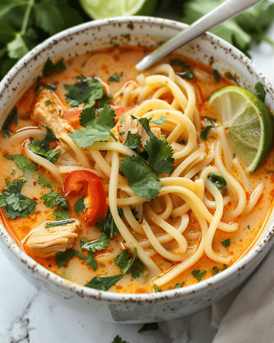 Spicy Lemongrass Coconut Noodle Soup Recipe