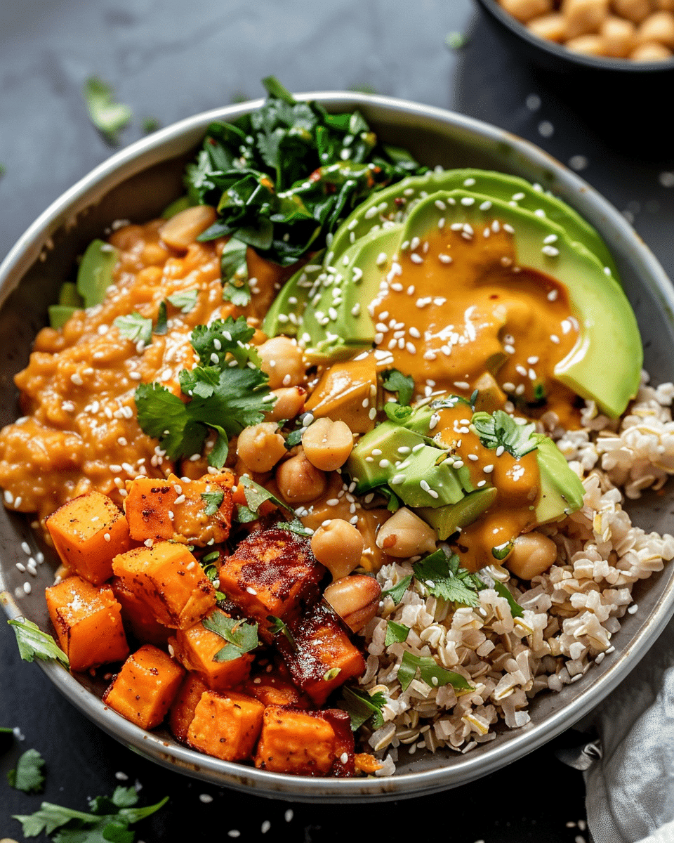 Thai Peanut Sweet Potato Buddha Bowl
