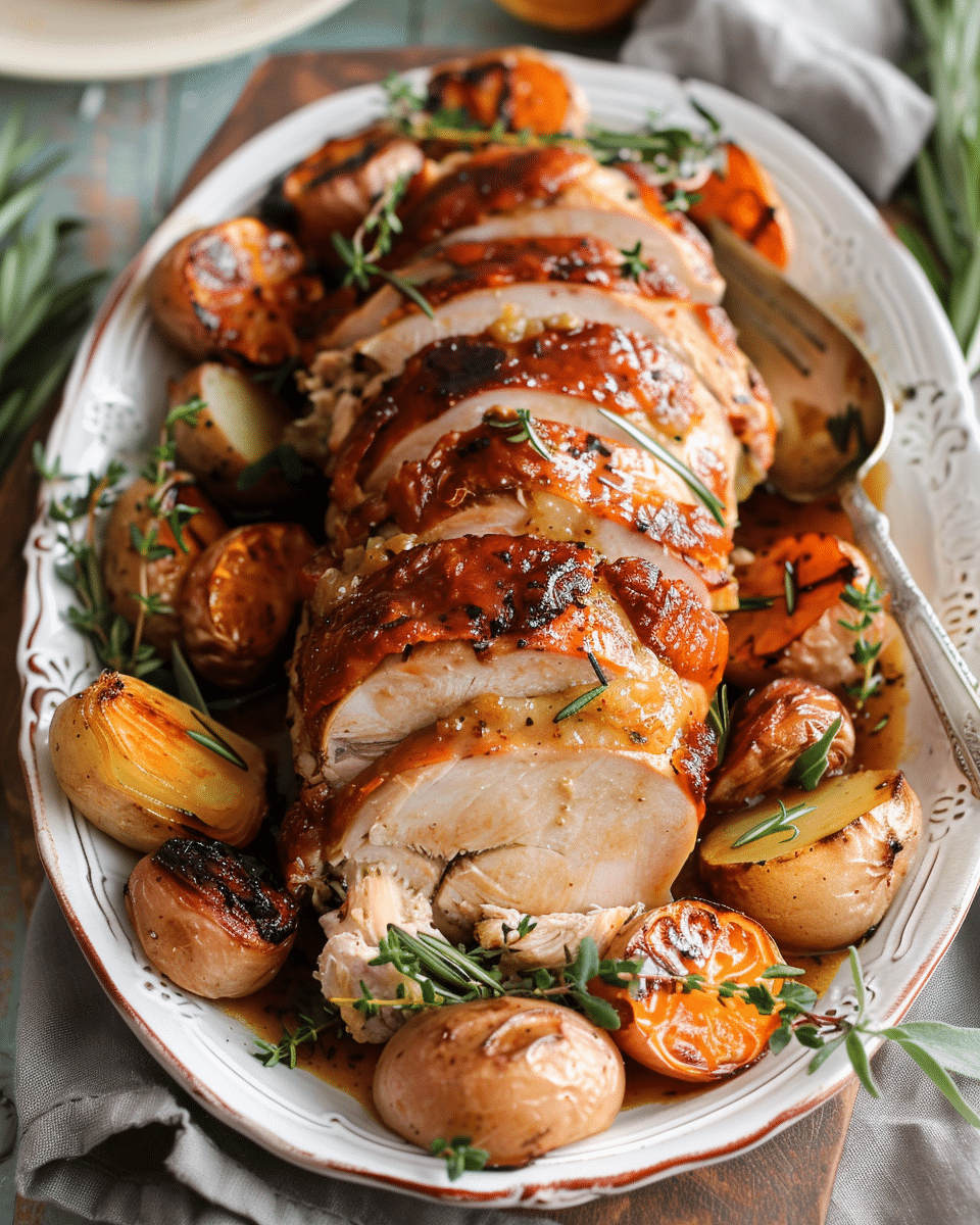 Turkey Leg Roulade with Easy Gravy