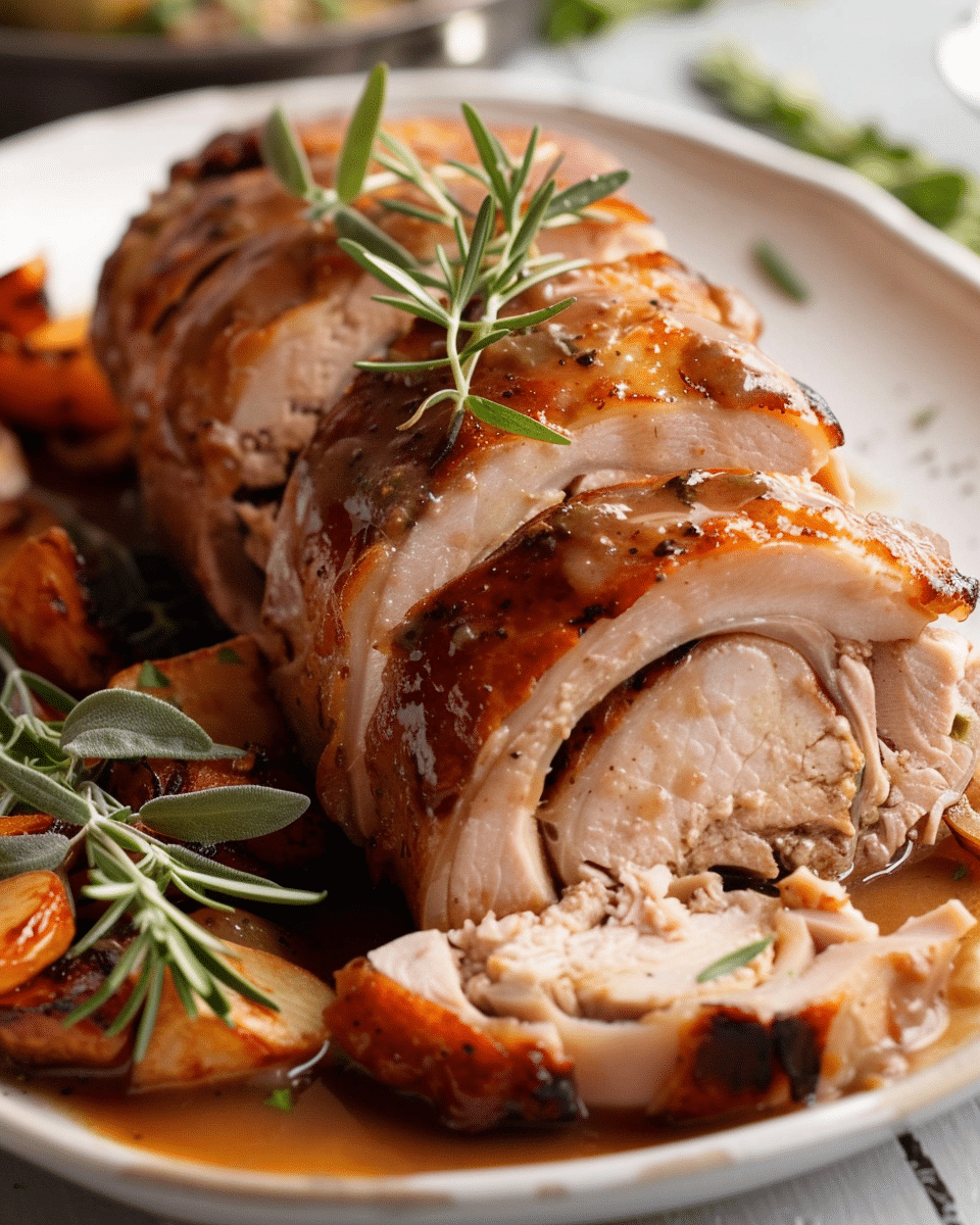 Turkey Leg Roulade with Easy Gravy