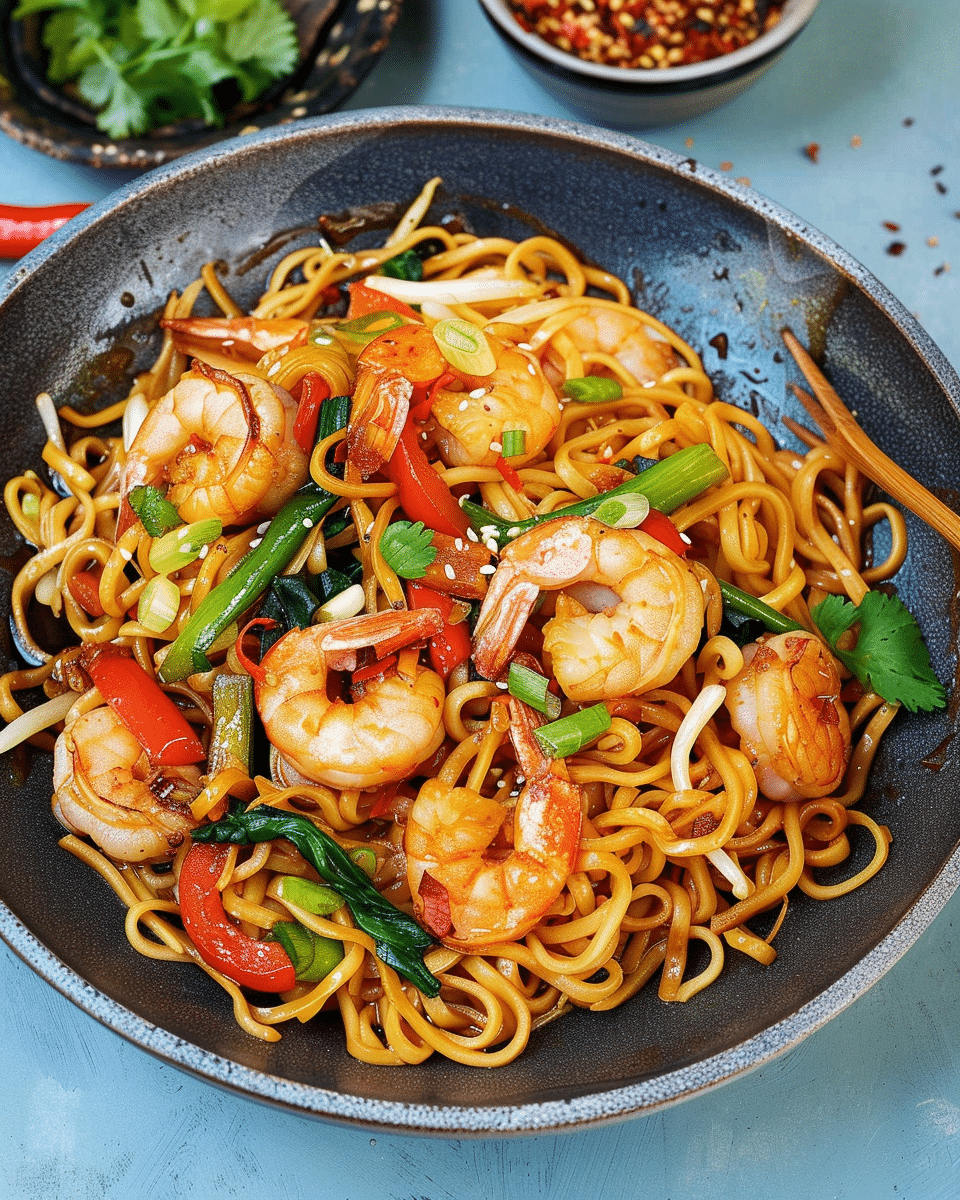 20-Minute Prawn and Vegetable Hokkien Noodle Stir-Fry