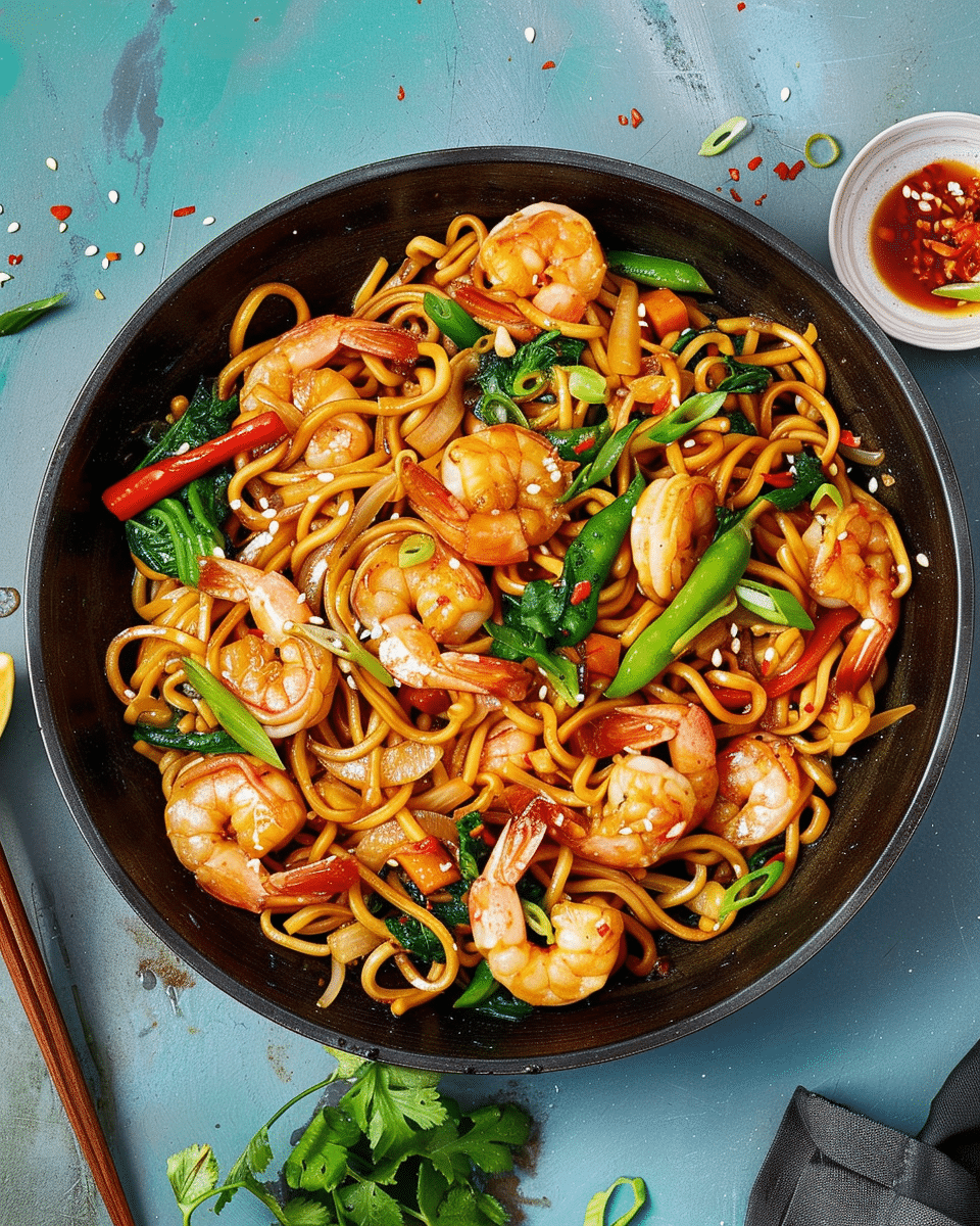 20-Minute Prawn and Vegetable Hokkien Noodle Stir-Fry