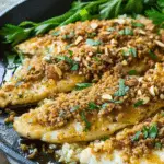 Almond-Crusted Honey Dijon Tilapia with Creamy Polenta