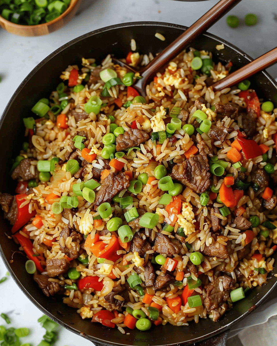 Easy Beef Fried Rice {30 Minute Fakeaway}