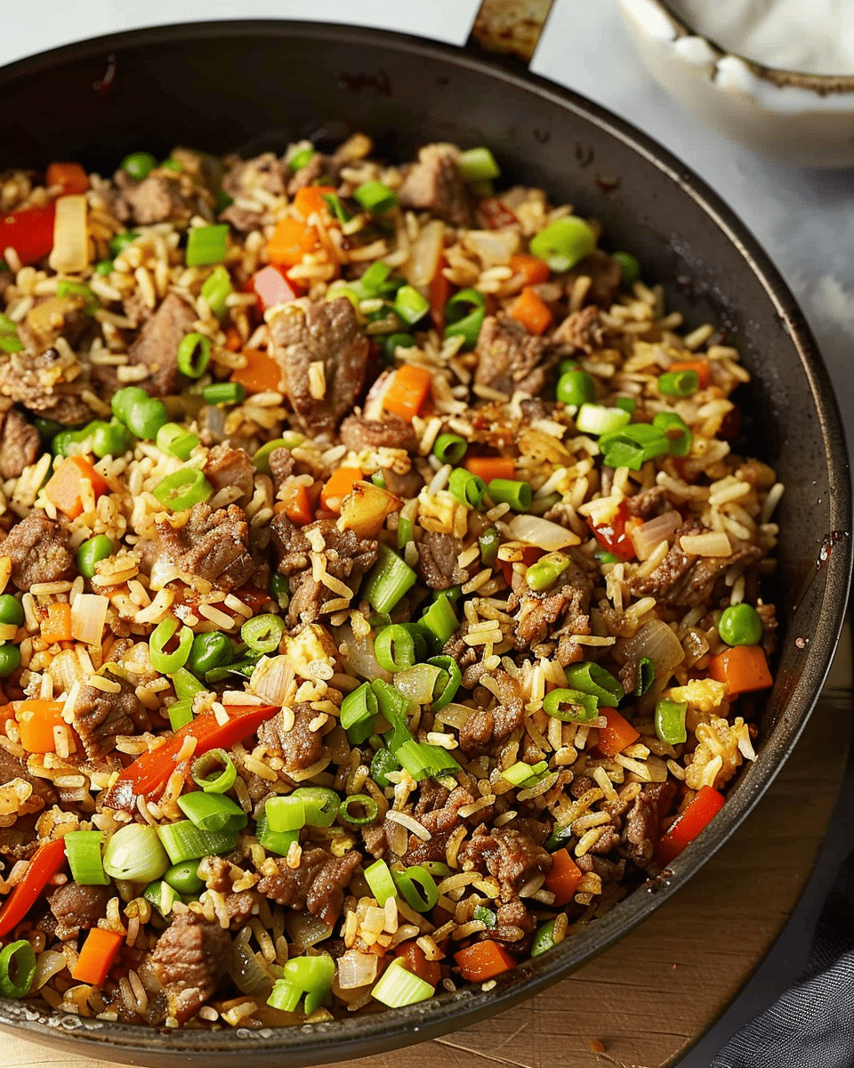 Easy Beef Fried Rice {30 Minute Fakeaway}
