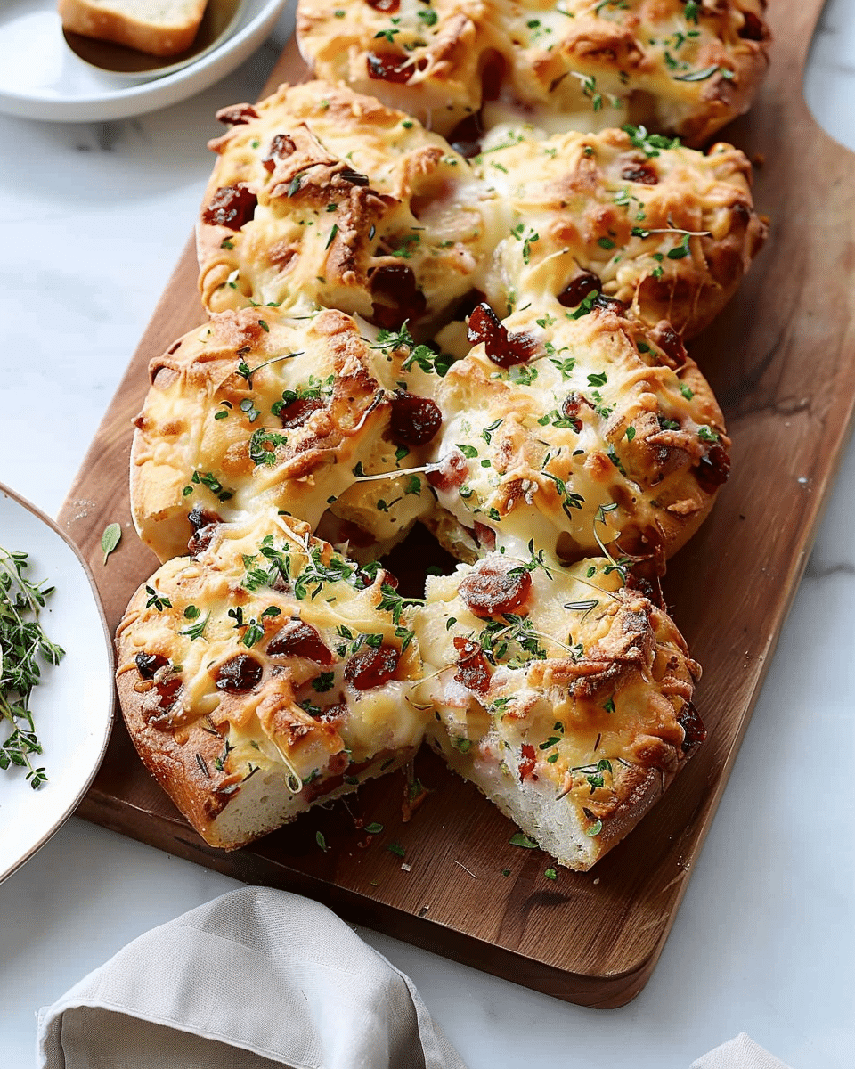Brie, Cranberry and Herb Mini Pull-Apart Cobs
