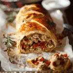 Chicken Meatloaf Wellington with Sun Dried Tomatoes