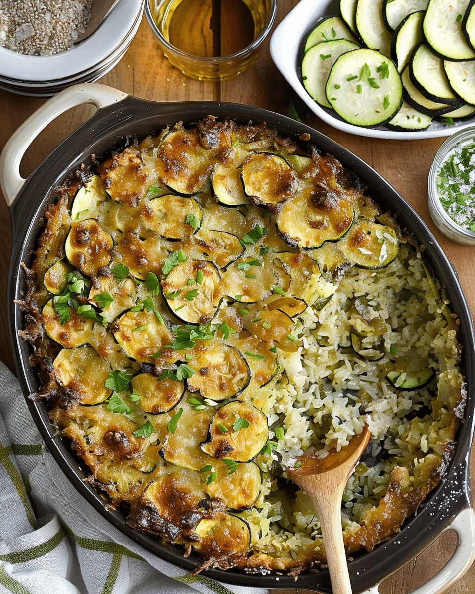 Courgette and Rice Bake