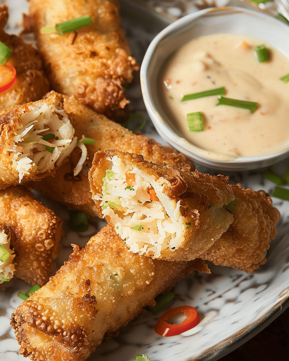 Crab Cake Egg Rolls