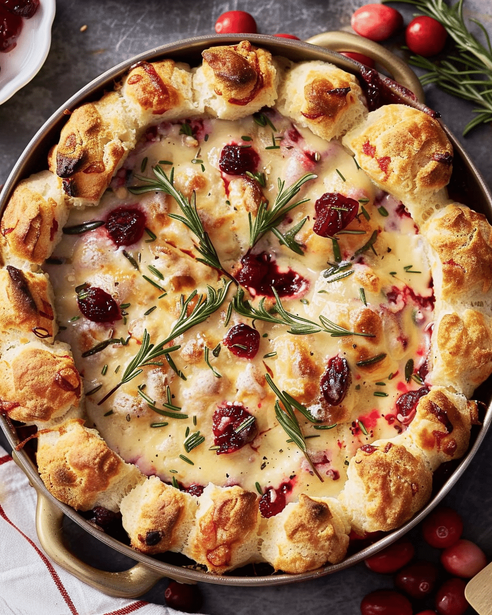 Cranberry Brie Biscuit Dip