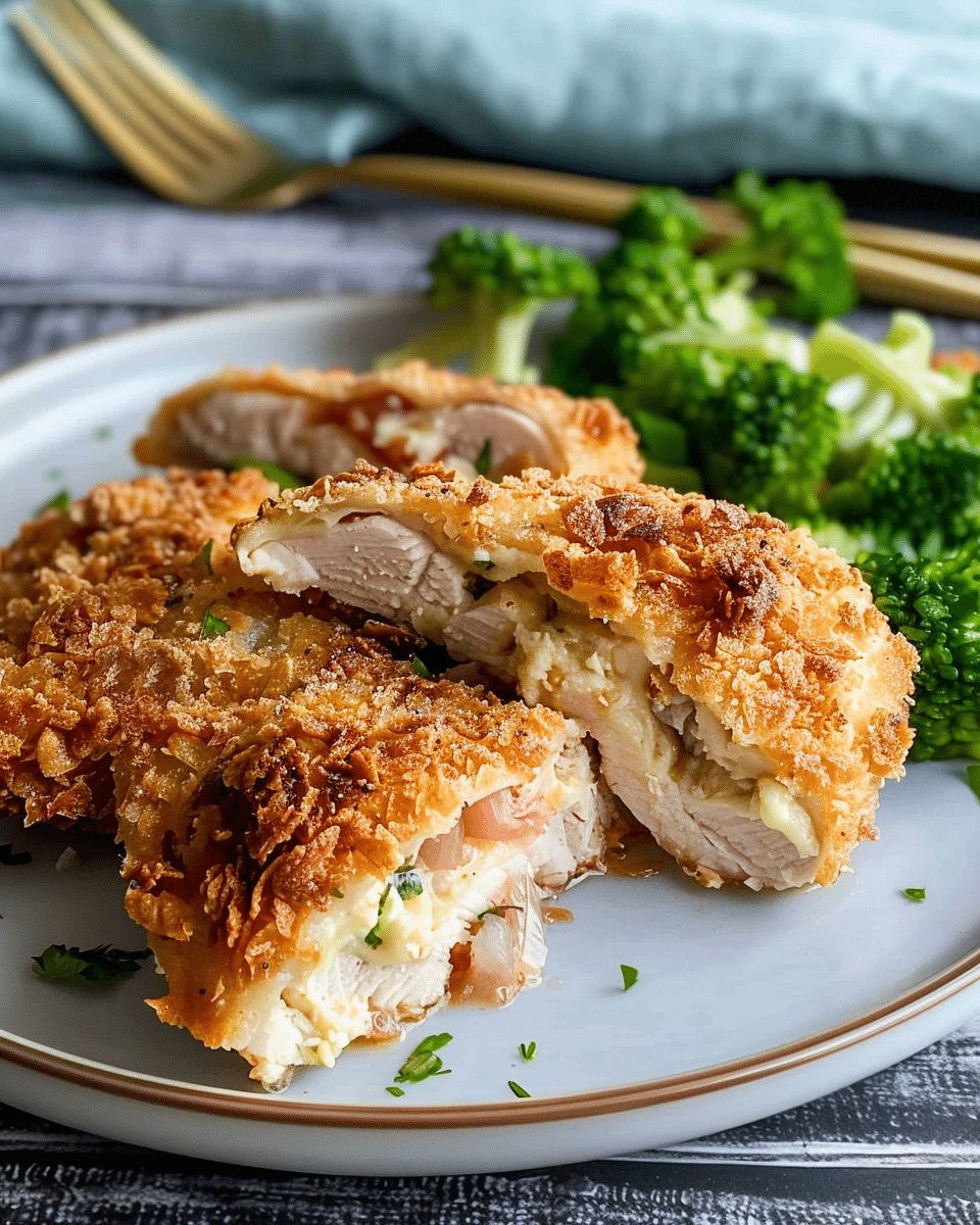 Crumbed, Filled Chicken Breast
