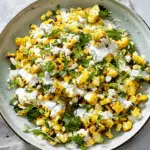Curtis Stone’s Charred Corn Salad with Fetta-Coriander Crema