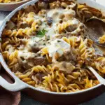 Easy Beef Stroganoff Pasta Bake
