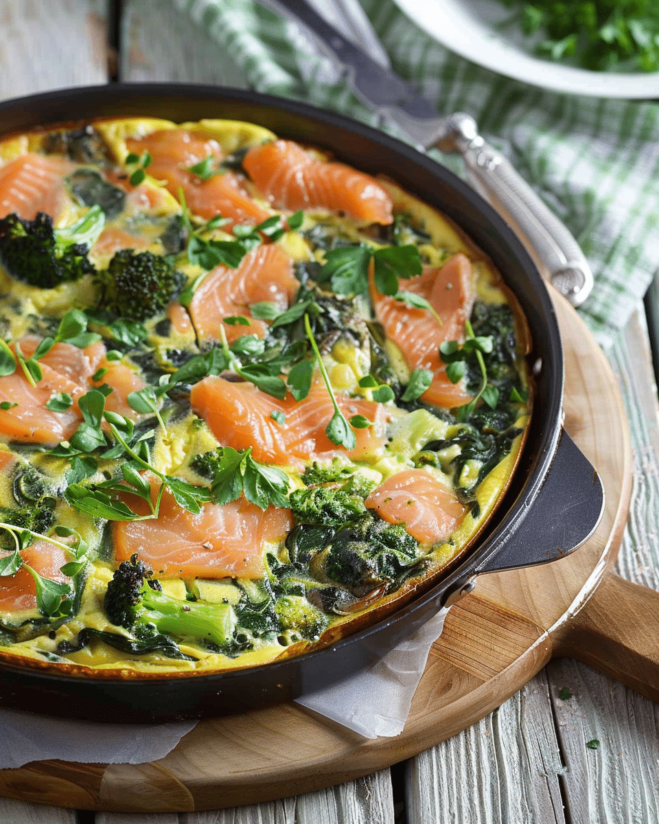 Frittata Recipe {Smoked Salmon and Broccoli}