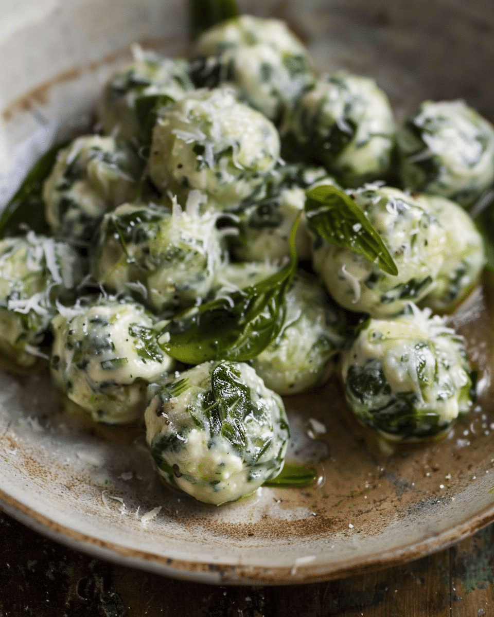Gnudi with Spinach and Ricotta Cheese