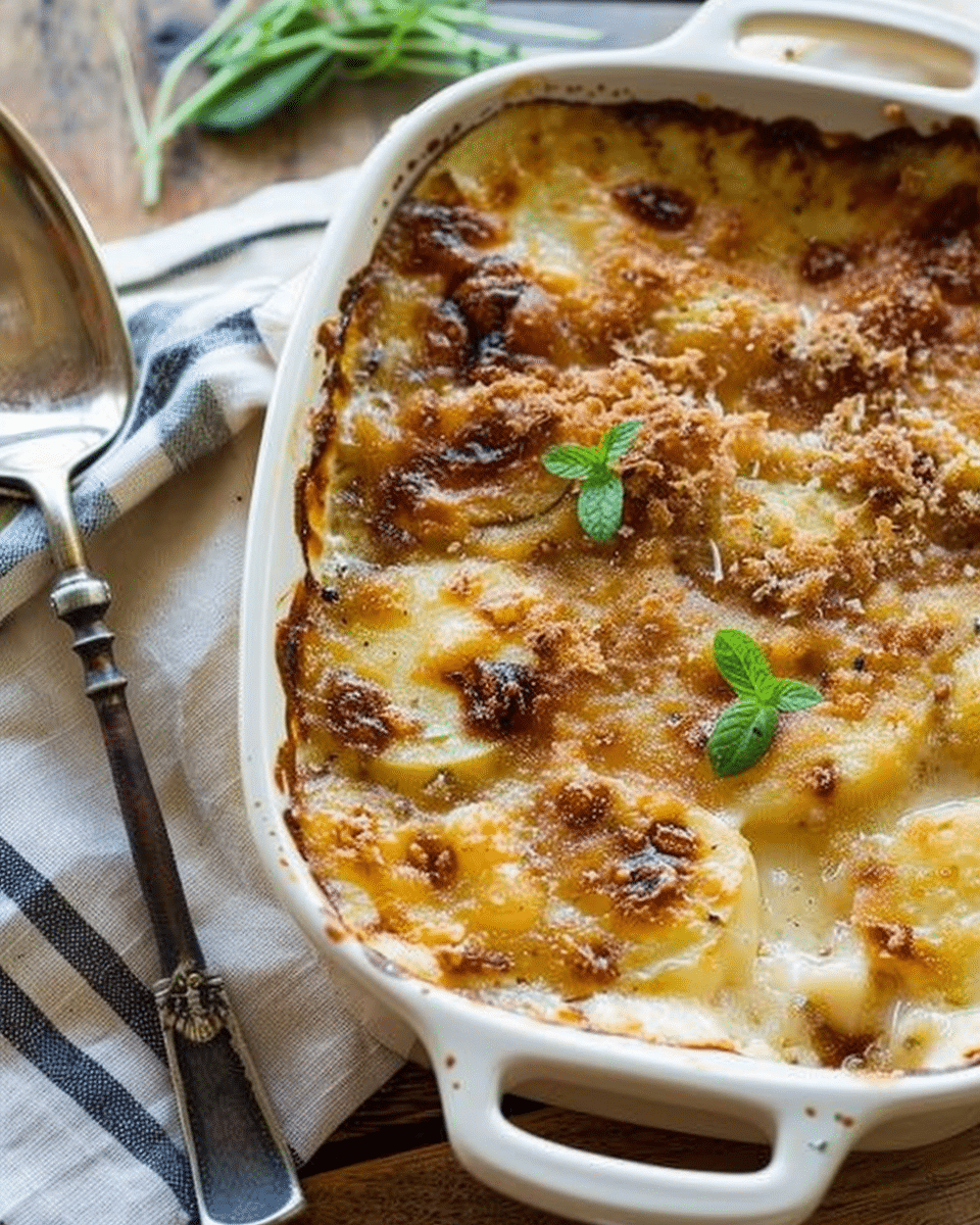 Gruyère-Crisped Potatoes Au Gratin