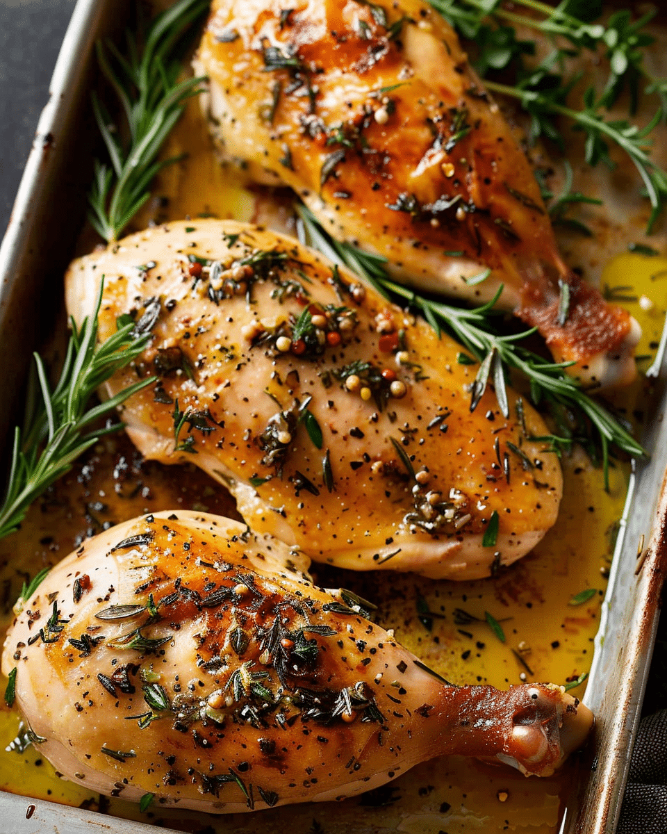 Herb & Garlic Butter Chicken Marylands (Chicken Leg Quarters)