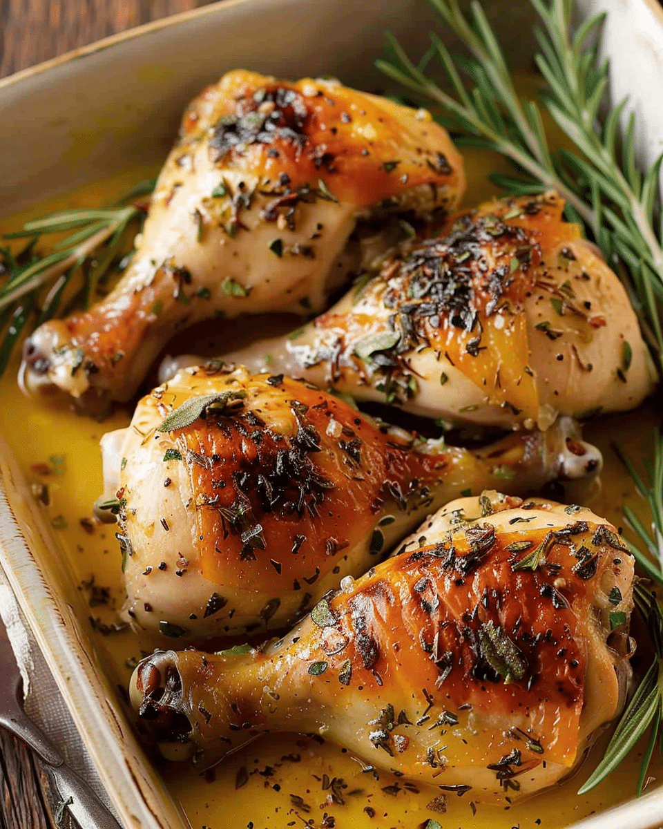 Herb & Garlic Butter Chicken Marylands (Chicken Leg Quarters)