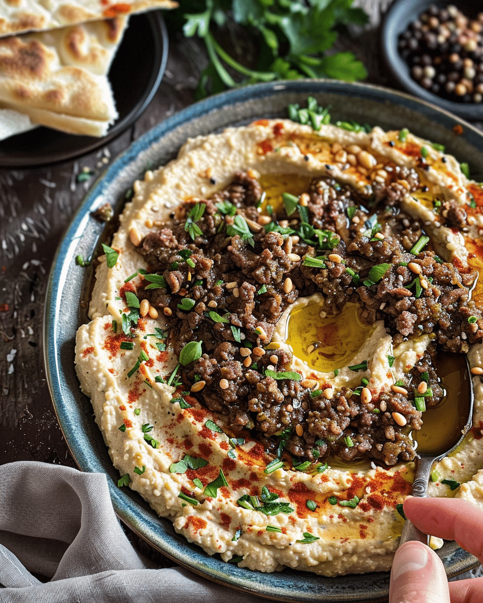 Hummus and Beef Mince