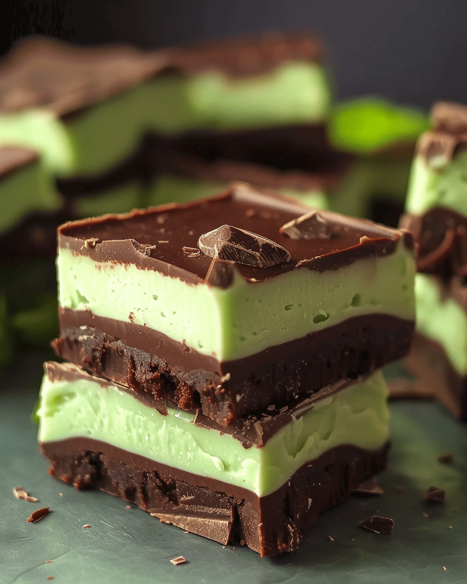 Layered Mint Chocolate Fudge