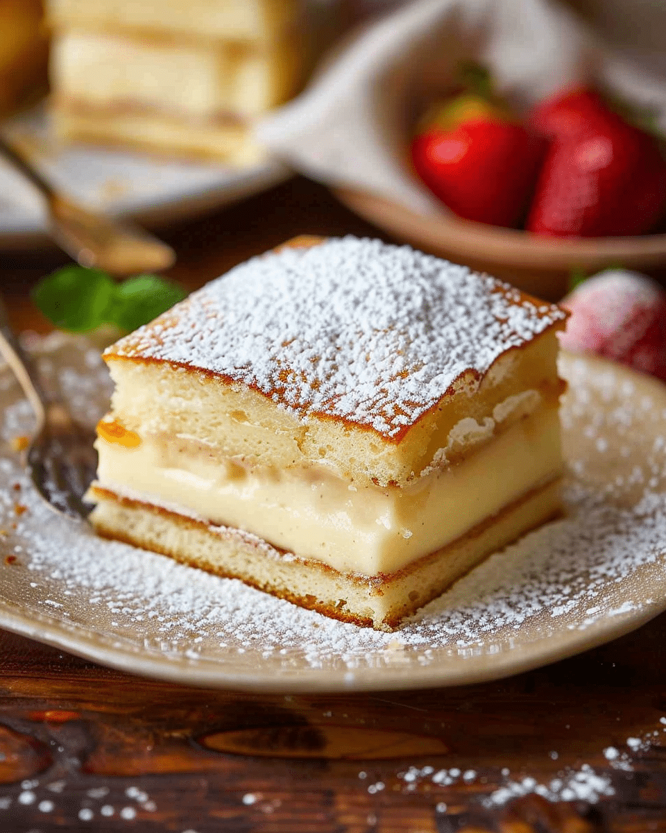 Magic Three Layer Custard Cake (From One Batter)
