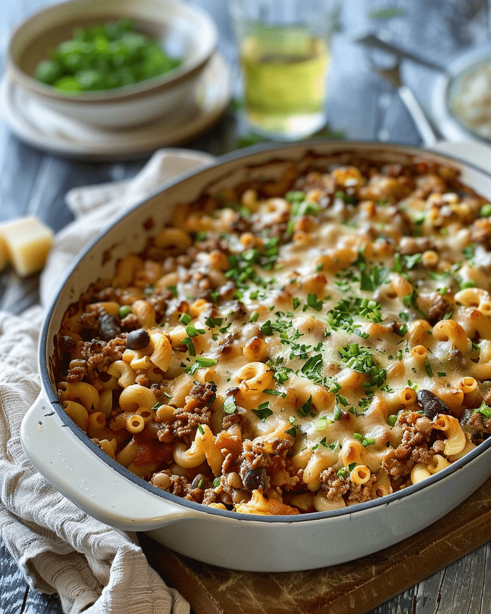Mince, Macaroni & Bean Casserole