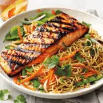 Miso-Grilled Salmon with Ramen Noodle Salad
