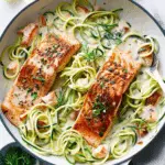 One-Pan Creamy Salmon with Zoodles