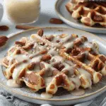 Pecan Cinnamon Roll Waffles
