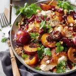 Persian Chicken and Roasted Plum Salad