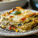 Poblano, Corn, and Zucchini Lasagna