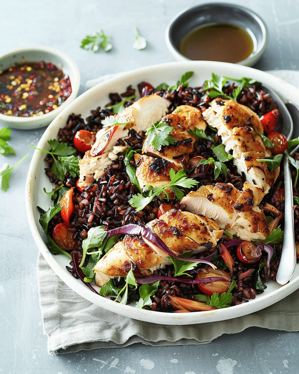 Portuguese Chicken with Black Rice Salad