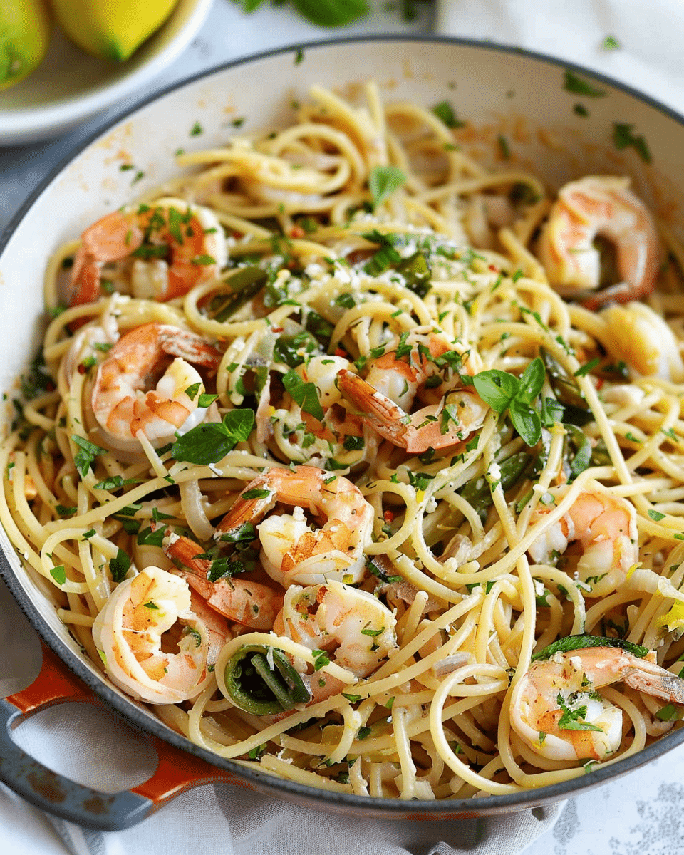 Prawn Pasta {10 Minute Meal}