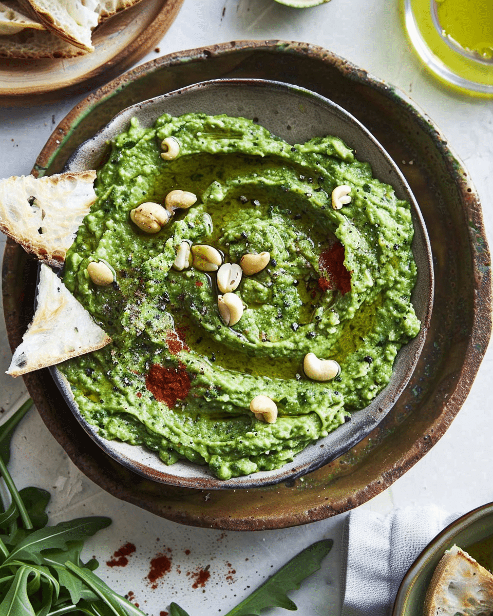 Quick Cashew and Rocket Dip