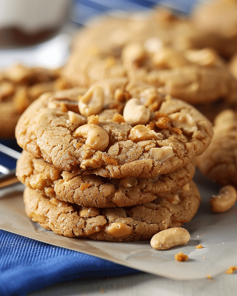Salted Toffee Cashew Cookies