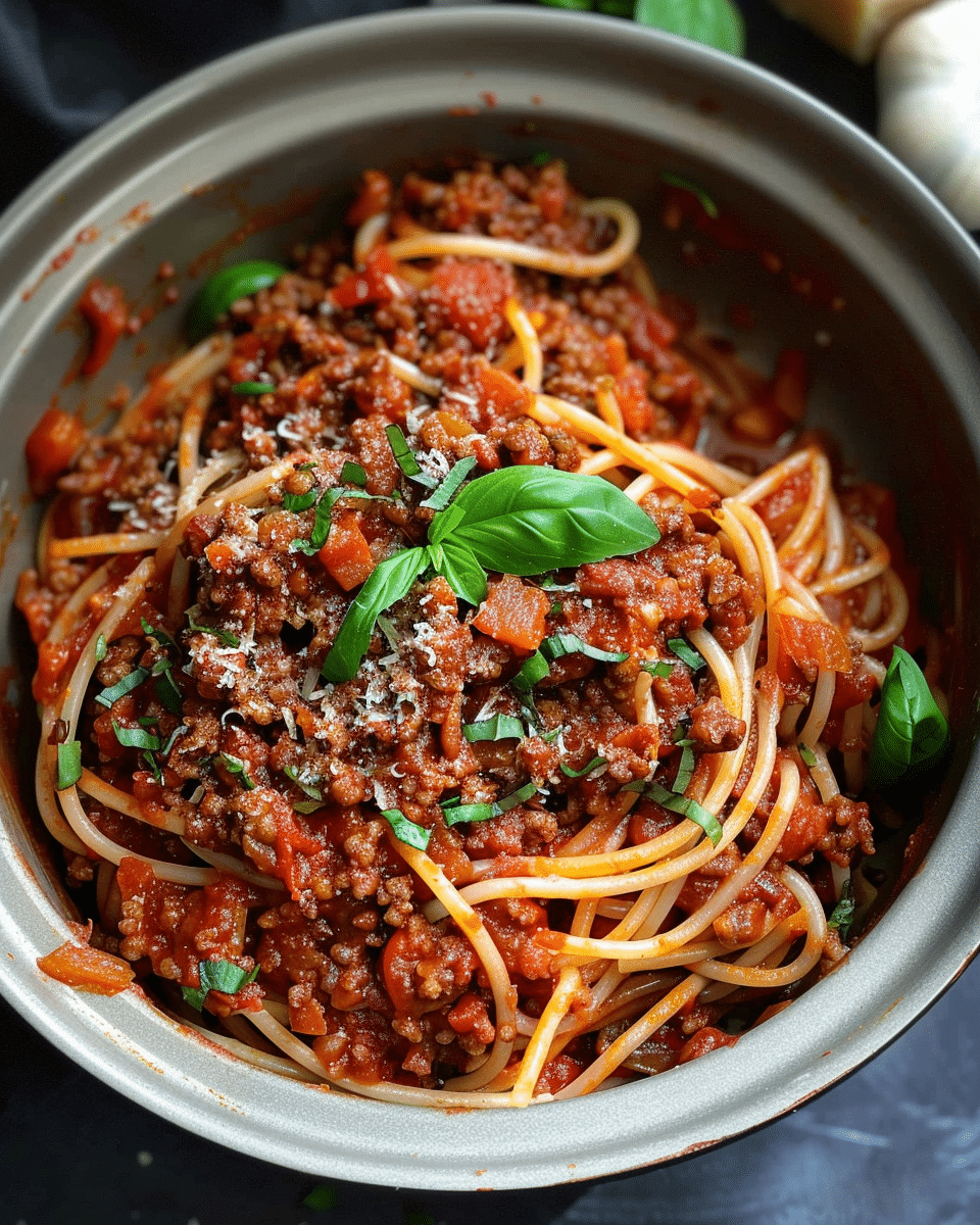 Slow Cooker Bolognese {No Browning Recipe!}