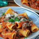 Ragù Napoletano – Neapolitan-Style Italian Meat Sauce with Paccheri Pasta