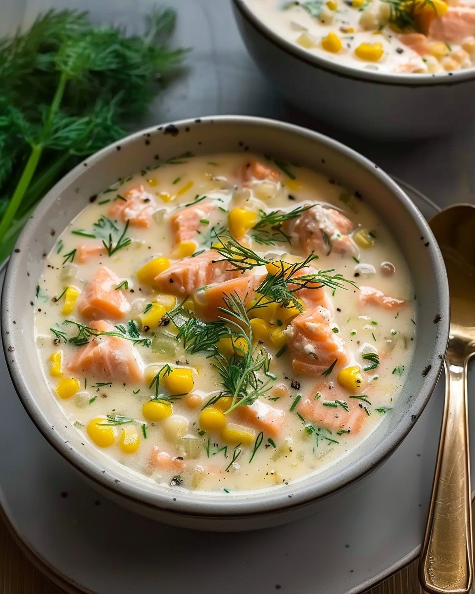 30-Minute Salmon Corn Chowder with Dill – Irresistible Comfort