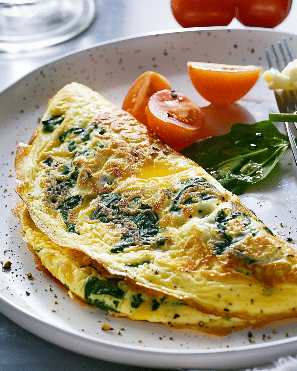 Baby Spinach Omelet Recipe