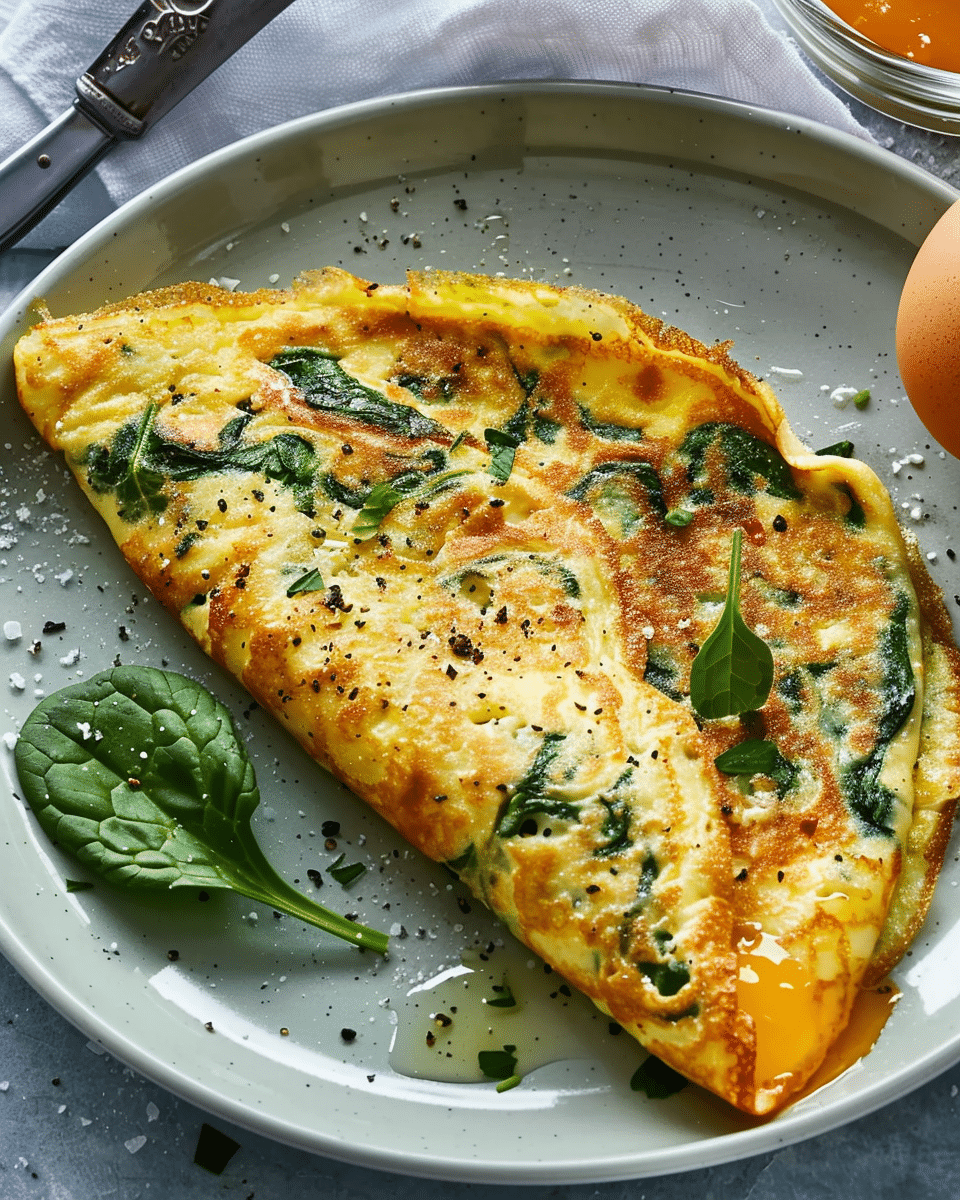 Baby Spinach Omelet Recipe