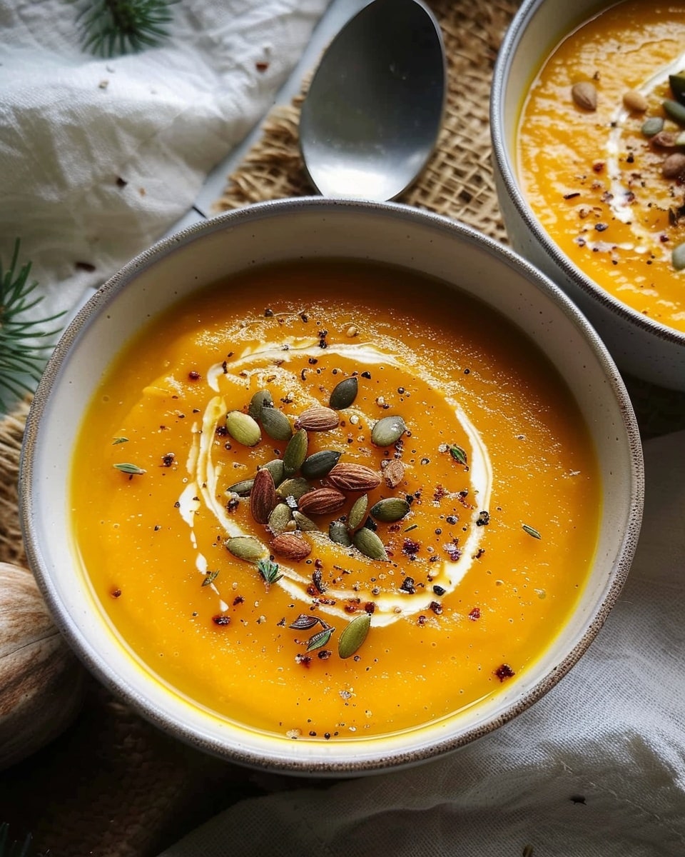 Butternut Squash Soup with Maple and Pepitas