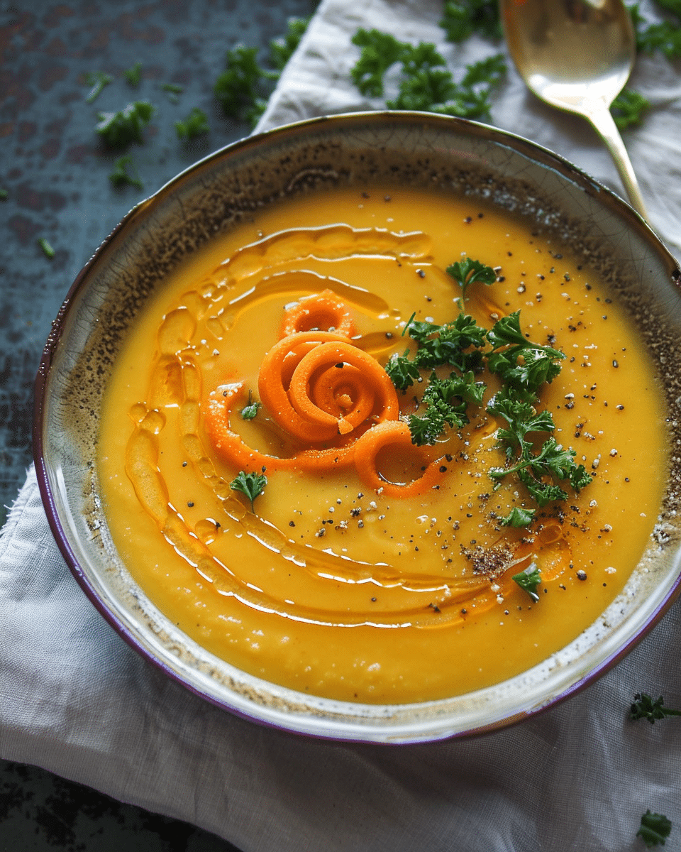 Carrot and Smoked Gouda Bisque
