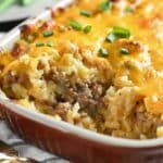Cheesy Ground Beef and Rice Casserole